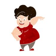 cartoon oveweight woman N10