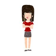 Cartoon Woman Standing N25