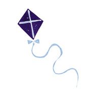 cartoon flying kite N10