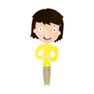 cartoon happy woman N256