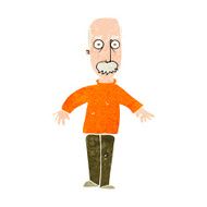 cartoon annoyed old man N63