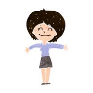 cartoon woman giving thumbs up sign N10