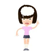 cartoon woman with idea N249