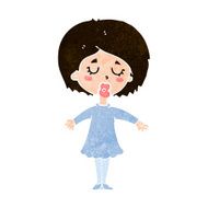 cartoon woman in dress N39