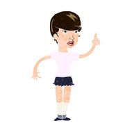 cartoon woman with idea N250