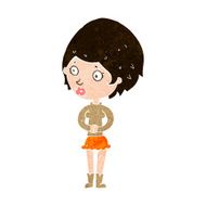 cartoon concerned woman N10