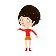 cartoon concerned woman reaching out N10