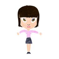 cartoon woman shrugging N57