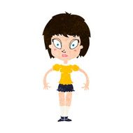 cartoon pretty girl N103