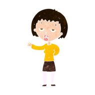 cartoon bored woman N28