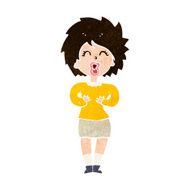 cartoon screaming woman N10