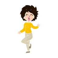 cartoon woman dancing N27