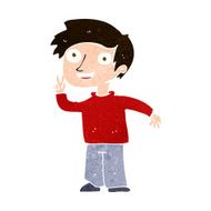 cartoon boy posing for photo N9