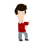 cartoon man gesturing wildly N10