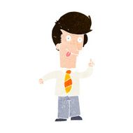 cartoon office man with crazy idea N11