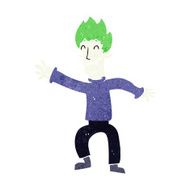 cartoon happy vampire man N29