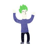 cartoon happy vampire man N30