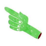 cartoon pointing zombie hand N18