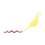 cartoon feather quill N10