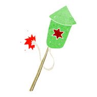 cartoon firework with burning fuse N10