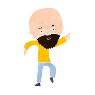 cartoon worried old man pointing N10