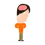 cartoon man with big brain N10
