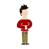 cartoon nervous man N150