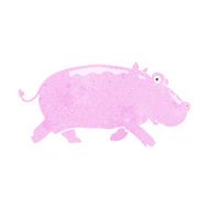 cartoon hippopotamus N14
