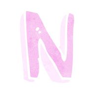 cartoon letter N115
