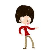 cartoon woman pointing N206
