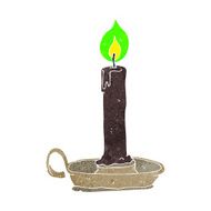 cartoon burning candle N10