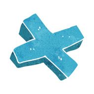 cartoon negative cross symbol N10