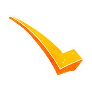 cartoon positive tick symbol N10