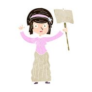 cartoon vicorian woman protesting N9