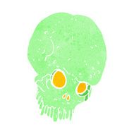 cartoon spooky skull N162