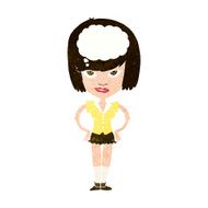 cartoon woman thinking N42
