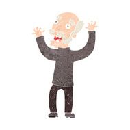 cartoon terrified old man N19