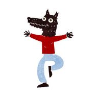 cartoon wolf man N43