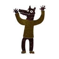 cartoon wolf man N44