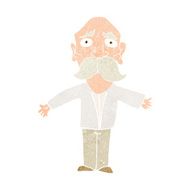 cartoon disappointed old man N8