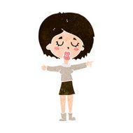 cartoon pointing woman N28