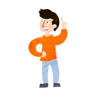 cartoon man with idea N150