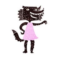 cartoon wolf girl N6