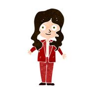cartoon friendly business woman N9