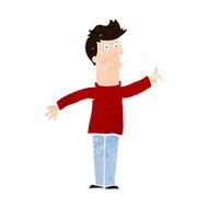 cartoon man advising caution N10