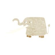 cartoon woolly mammoth N10