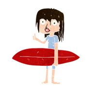 Cartoon Surfer Girl N22