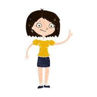 cartoon woman with idea N251