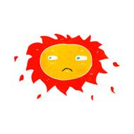 cartoon sad sun N10