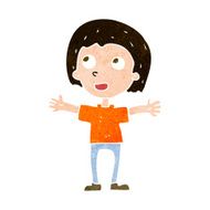 cartoon happy person N31